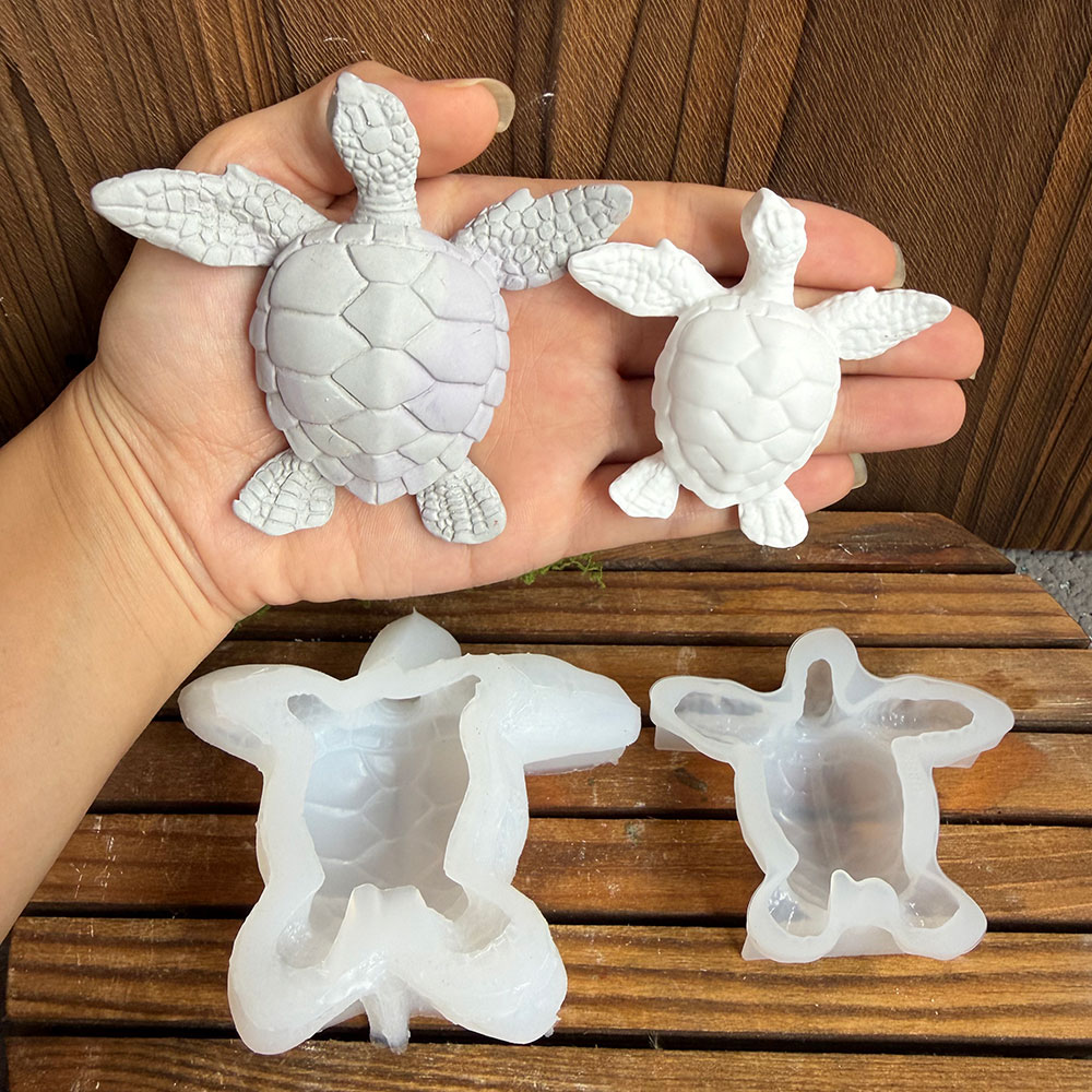 Marine Aquarium Epoxy - 2 Stück Meeresschildkröten-Silikonformen, DIY Seifen-, Gips-