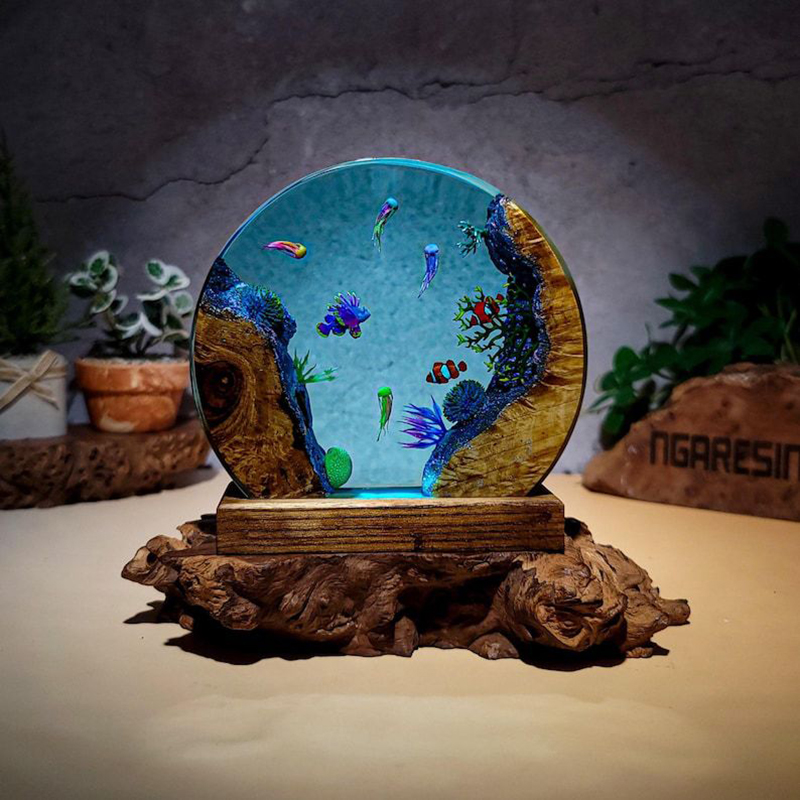 Aquarium & Marine Museum Universiti Malaysia Sabah Kota Kinabalu Sabah Reviews - Ozean-Aquarium Organismen Harz-Tischlampe Kreative Kunstdekoration Tropische