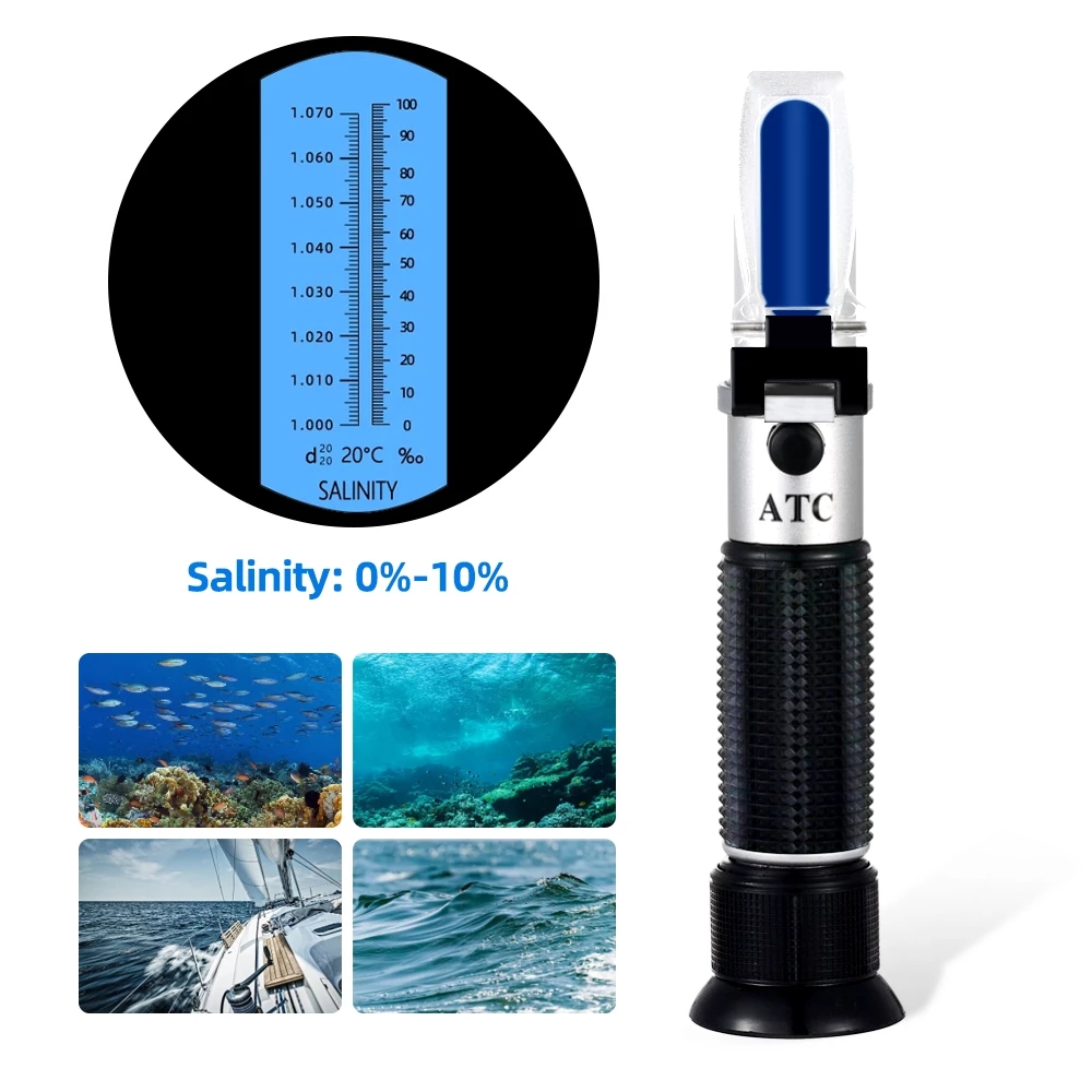 Marine Aquarium Aquascape - Salzgehalt Refraktometer 0-10% 1,000-1,070 SG Optische
