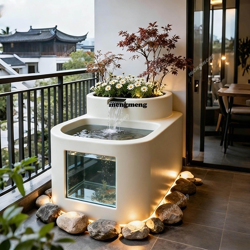Marine Aquarium With Sump - Fließende Wasserströmung für Hoflandschaftsgestaltung: Villa-Kombination mit