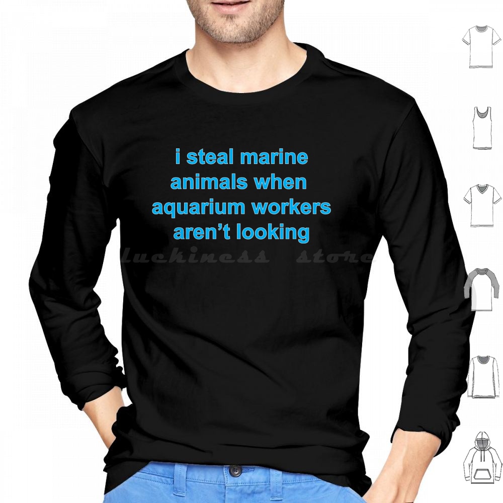 Marine Life Aquariums - Fishy Shirt Hoodie Baumwolle Langarm Fisch